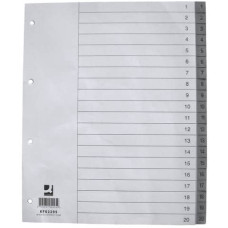 DIVISORE NUMERICO GRIGIO XL 24,5X29,7 CM PPL 1-20 KF02295