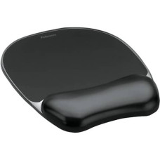 TAPPETINO MOUSE CON POGGIAPOLSI FELLOWES CRYSTAL™ GEL NERO 20,2 X 23,5 X 2,5 CM - 9112101