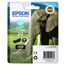 CARTUCCIA INKJET ELEFANTE 24 EPSON CIANO CHIARO C13T24254012