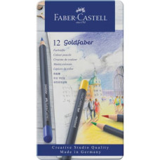 MATITE COLORATE  PERMANENTI GOLDFABER FABER-CASTELL 12 COLORI CON. 12 PEZZI - 114712