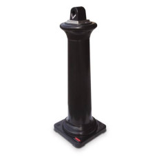 POSACENERE COLONNA IN RESINA RUBBERMAID GROUNDSKEEPER TUSCAN H 102,9 CM - Ø 40 CM NERO FG9W3000BLA