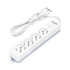 MULTIPRESA CON INTERRUTTORE 16A - CAVO 1,5 M - BIANCO E GRIGIO AIGOSTAR A 4 VIE P40 - 281755 MULTIPRESA CON INTERRUTTORE 16A - CAVO 1,5 M - BIANCO E GRIGIO AIGOSTAR A 4 VIE P40 - 281755