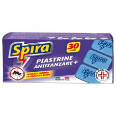 PIASTRINE ANTIZANZARE SPIRA PER ELETTROEMANATORI A PIASTRINE E BI-USO IN CONFEZIONE DA 30 - 10254