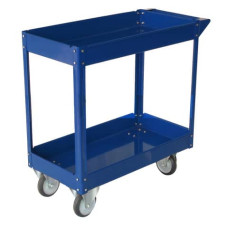 CARRELLO IN ACCIAIO SERENA GROUP A 2 RIPIANI BLU 84X41X82 CM - PORTATA 100 KG TC4102 CARRELLO IN ACCIAIO SERENA GROUP A 2 RIPIANI BLU 84X41X82 CM - PORTATA 100 KG TC4102