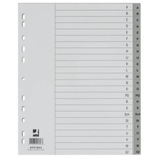 DIVISORI ALFABETICI A-Z 24,5X29,7 CM GRIGIO 24 PAGINE KF01843