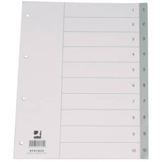 DIVISORE NUMERICO GRIGIO 22,5X29,7 CM PPL 1-10 KF01825