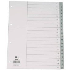 DIVISORE NUMERICO GRIGIO 22,5X29,7 CM PPL 1-20 KF01828