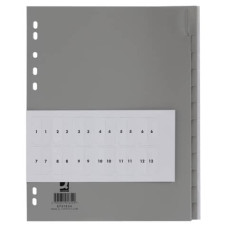 DIVISORE PERSONALIZZABILE GRIGIO 24,5X29,7 CM PPL 12 PAGINE KF01854