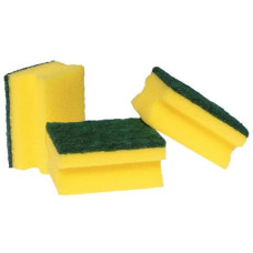 SPUGNA SINTETICA ABRASIVA PIPPO CON IMPUGNATURA SALVAUNGHIE - CONFEZIONE DA 3 PEZZI - DIMENSIONI 8,5X6X H.3,5 - CODICE NP1844