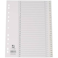 DIVISORE NUMERICO BIANCO 22,5X29,7 CM PPL 1-31 KF00180