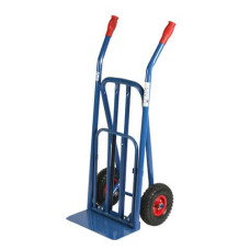 CARRELLO IN ACCIAIO SERENA GROUP CON DOPPIO MANICO 90X44X118 CM BLU CON PALA DI CARICO - PORTATA 120 KG - HT4024R CARRELLO IN ACCIAIO SERENA GROUP CON DOPPIO MANICO 90X44X118 CM BLU CON PALA DI CARICO - PORTATA 120 KG - HT4024R