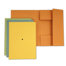 CARTELLINE A 3 LEMBI INCOLLATI 4MAT A4 IN CARTA WOODSTOCK 285 G/M² DORSO 2 CM ARANCIO CONF. DA 20 PEZZI - 3440 03