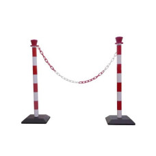 COLONNINA SEGNALETICA IN ABS VISO 950X50 MM BIANCO/ROSSO COLONNINA SEGNALETICA IN ABS VISO 950X50 MM BIANCO/ROSSO