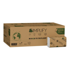 ASCIUGAMANO PIEGATO A Z PAPERNET SIMPLIFY A 2 VELI BIANCO - CONFEZIONE DA 20 PEZZI DA 200 FOGLI PURA CELLULOSA - CODICE 423144