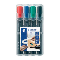 MARCATORI PERMANENTE PUNTA TONDA STAEDTLER LUMOCOLOR PERMANENT MARKER 352 ASSORTITI  ASTUCCIO DA 4 PEZZI - 352 WP4