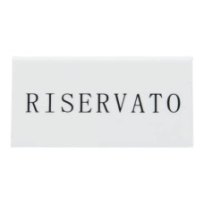 SEGNAPOSTO CON SCRITTO ''RISERVATO'' SECURIT® IN ACRILICO RIGIDO BIANCO SET DA 5 PEZZI - TN-RES-IT-WT