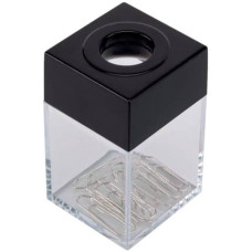 DISPENSER PER FERMAGLI NERO/TRASPARENTE QUADRATO 4,2X4,2X7 CM KF02132