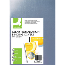 COPERTINA PER RILEGATURA Q-CONNECT TRASPARENTE 200 μM A4 CONF. 100 PEZZI - KF32121