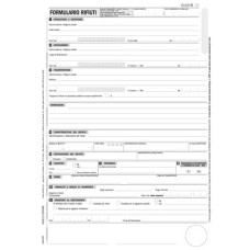 BLOCCO FORMULARIO IDENTIFICAZIONE RIFIUTI TRASPORTATI DATA UFFICIO 29,7 X 21,5 CM 25X4 COPIE AUTORIC. DU16581030F