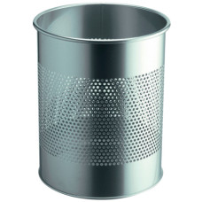 CESTINO GETTACARTE DURABLE CILINDRICO CON SUPERFICIE PERFORATA IN ACCIAIO ARGENTATO METALLIZZATO - 331023 CESTINO GETTACARTE DURABLE CILINDRICO CON SUPERFICIE PERFORATA IN ACCIAIO ARGENTATO METALLIZZATO - 331023