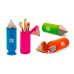 ASTUCCIO PORTAPENNE IN SILICONE CON VENTOSA - ROSA FLUO