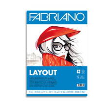 BLOCCO DISEGNO PER PANTONI FABRIANO LAYOUT 75 G - 70 FOGLI A3