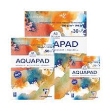 CLAIREFONTAINE AQUAPAD BLOCCO A5 70FF. 300GR. BIANCO GRANA M/F CONF. 3 BLOCCHI