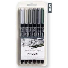 LYRA AQUA BRUSH DUO GREY SET 6 PEZZI