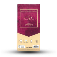 BIGLIETTI IN CARTA PREGIATA ROYAL 10,3X21 CM COLORE CANDIDO