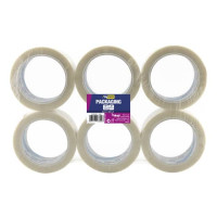 SYROM NASTRO ADESIVO DA IMBALLO 50 MM X 66 MT IN PPL TRASPARENTE CONF. 6 PEZZI