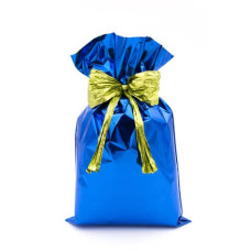 BUSTA REGALO METALLIZATA 20X35 CM BLU CONF.50 BUSTE