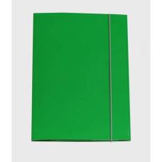 CARTELLA 3L CON ELASTICO 25X34.5 PLASTIFICATE VERDE