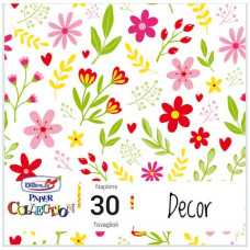 TOVAGLIOLI IN PURA CELLULOSA 33X33 CM 3 VELI CONF. 30 PZ A FIORI