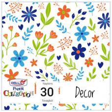 TOVAGLIOLI IN PURA CELLULOSA 33X33 CM 3 VELI CONF. 30 PZ A FIORI