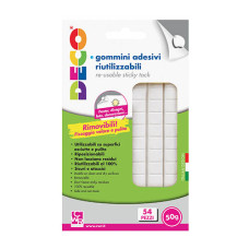 DECO GOMMINI ADESIVI RIUTILIZZABILI 54 GOMMINI 50G