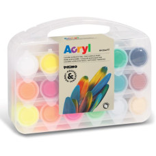 MOROCOLOR VALIGETTA HOBBY 18 COLORI ACRILICI CON 2 CARTONCINI TELATI