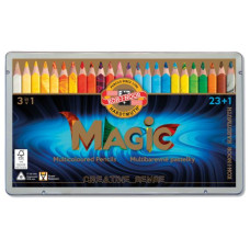 KOHINOOR H3408024 MATITE MAGIC SCATOLA IN METALLO 23 MATITE CON BLENDER