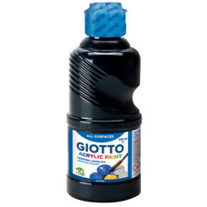 GIOTTO TEMPERA ACRILICA FLACONE DA 250ML NERO
