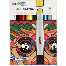 CARIOCA PLUS PASTELLI A CERA ACQUERELLABILI 6 COLORI