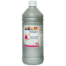 DECO TEMPERA FLACONE 500ML. ARGENTO