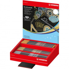 STABILO PEN 68 METALLIC PENNA IN FIBRA CF.60 PEZZI ORO-ARGENTO-RAME