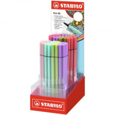 STABILO PEN 68  PENNA IN FIBRA ESPOSITORE 80 PZ. COLORI ASS.