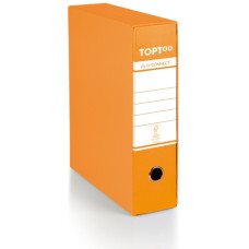 REGISTRATORE PROTOCOLLO CON CUSTODIA TOPTOO PLUS , DORSO 8 CM - ARANCIO