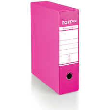 REGISTRATORE PROTOCOLLO CON CUSTODIA TOPTOO PLUS  DORSO 8 CM - MAGENTA