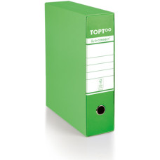 REGISTRATORE PROTOCOLLO CON CUSTODIA TOPTOO PLUS  DORSO 8 CM - VERDE