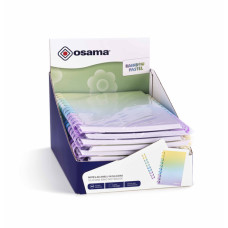 ESPOSITORE 12 BLOCCHI NOTE SPIRALATI OSAMA RAINBOW PASTEL 120 FF 80 G/M²