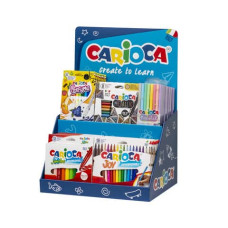 ESPOSITORE 43 ARTICOLI DISEGNO CARIOCA COUNTER TIP PENS ASSORTITI