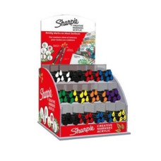 ESPOSITORE 72 MARCATORI ACRILICI SHARPIE ACRYLIC MARKER 48 PUNTA TONDA - 24 PUNTA A PENNELLO