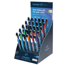 SCHNEIDER ESPOSITORE SLIDER MEMO XB PENNA SFERA 30 PENNE COLORI ASSORTITI