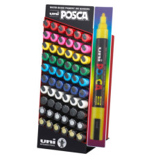 UNI POSCA ESPOSITORE PC5M PEZZI COLORI ASSORTITI 60 PZ